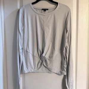 White Tie Front Long Sleeve
